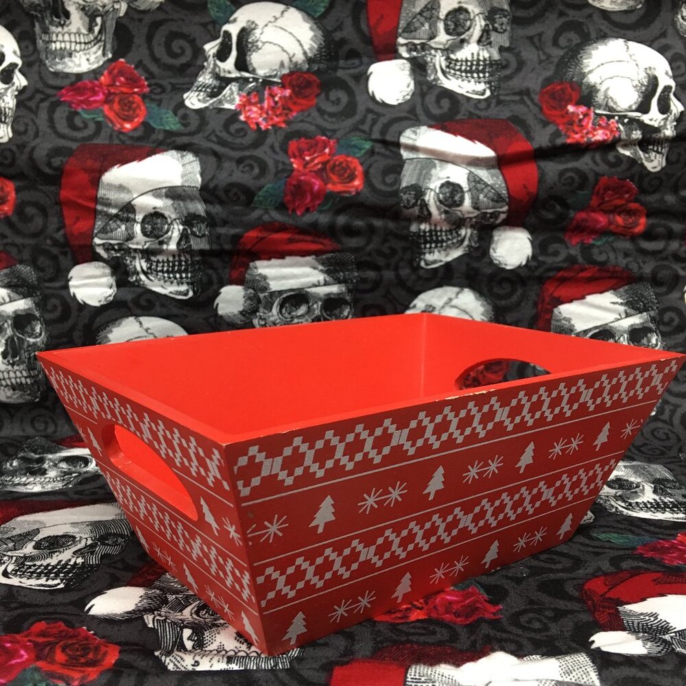 Christmas Wooden Basket